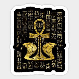 Egyptian cross ankh with Uraeus the Cobra Sticker